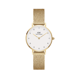 Daniel Wellington Petite 28 Pressed Evergold Lumine Gold & White Watch