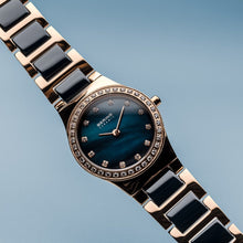 Load image into Gallery viewer, Bering Sale Polished Rose Gold Ceramic Watch