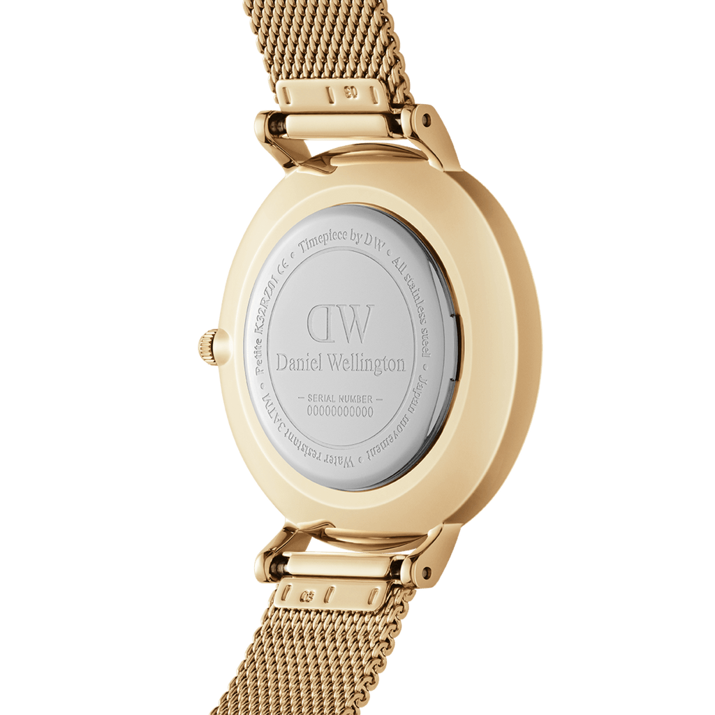 Daniel Wellington Petite 28 Lumine Gold Mother of Pearl Black Watch