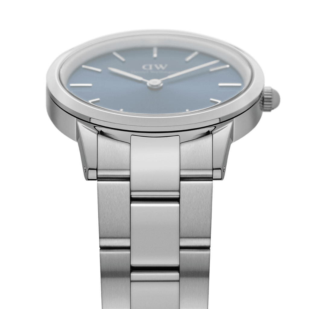 Daniel Wellington Iconic Link Arctic 40 Silver & Blue Watch