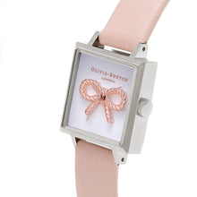 Load image into Gallery viewer, Olivia Burton Vintage Bow Silver Peach Watch - Silver