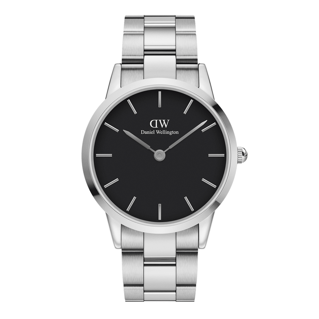 Daniel Wellington Iconic Link 36 Silver & Black Watch