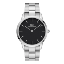 Load image into Gallery viewer, Daniel Wellington Iconic Link 36 Silver &amp; Black Watch