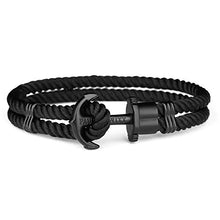 Load image into Gallery viewer, Paul Hewitt Phrep Nylon Black / Black Bracelet - M