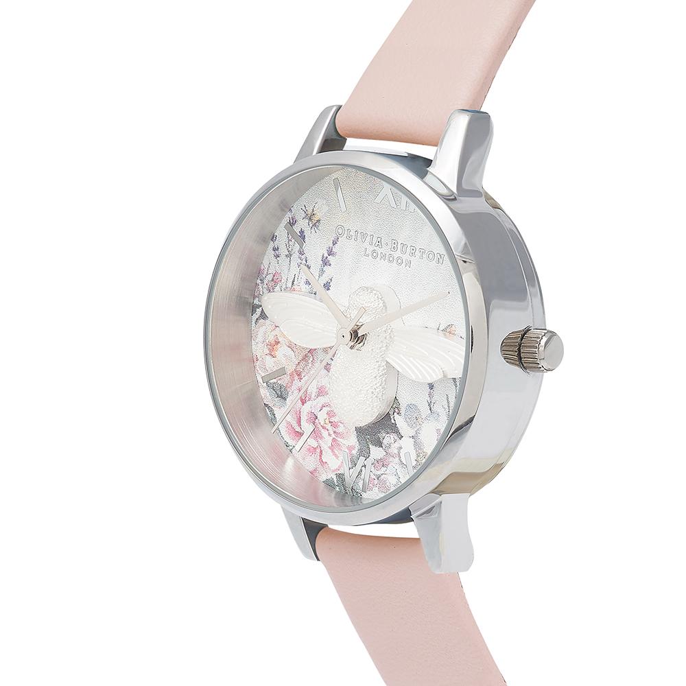 Olivia Burton Glasshouse Silver Lilac Watch - Silver