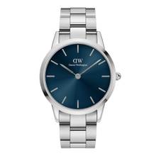 Load image into Gallery viewer, Daniel Wellington Iconic Link Arctic 40 Silver &amp; Blue Watch