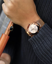 Load image into Gallery viewer, JDM Coupole Rose Gold 26mm Mesh Watch