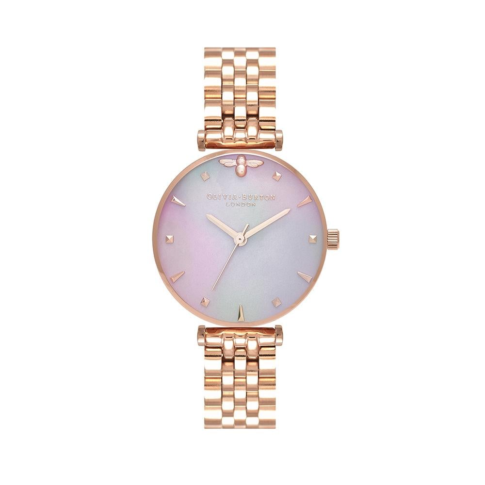 Olivia Burton Queen Bee Rose Gold Bracelet Watch - Rose Gold