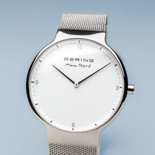 Load image into Gallery viewer, Bering Max René Polished Silver Mesh Watch