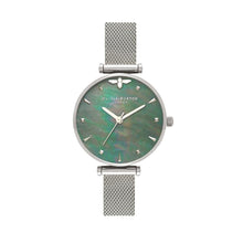 Load image into Gallery viewer, Olivia Burton Queen Bee Silver Mesh Watch - Silver