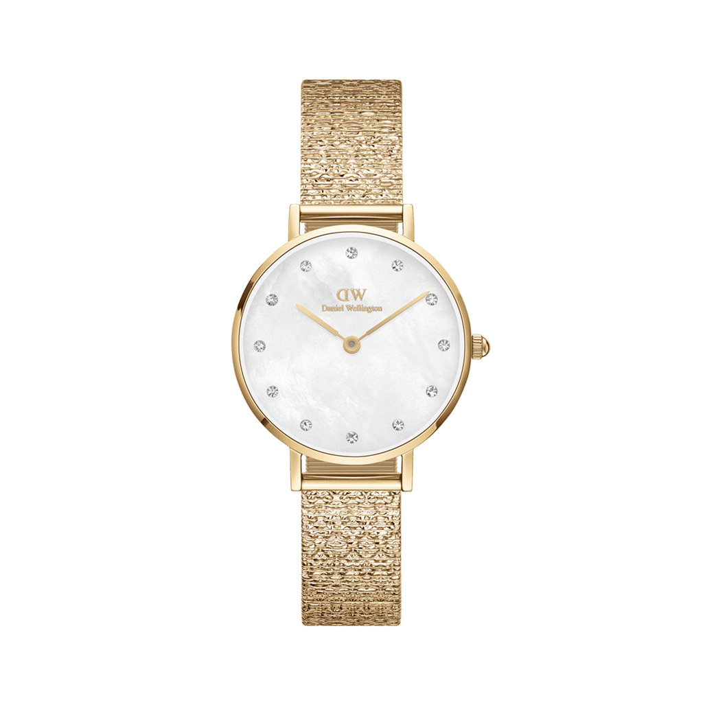 Daniel Wellington Petite 28 Lumine Gold Mother of Pearl White Watch