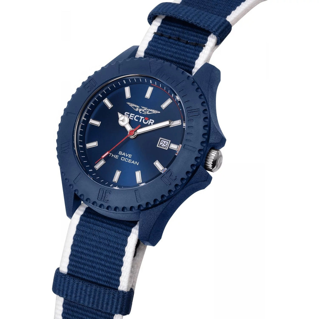 Sector Save The Ocean Blue Nato Watch