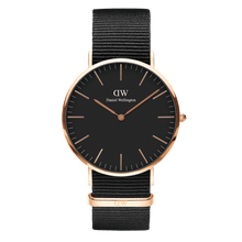 Load image into Gallery viewer, Daniel Wellington Classic 40 Cornwall Rose Gold &amp; Black Watch