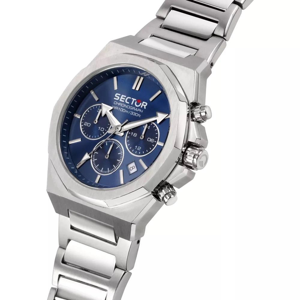 Sector 960 Blue Dial Silver Bracelet Chronograph