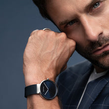 Load image into Gallery viewer, Bering Classic Brushed Silver Blue Milanese Mesh Watch