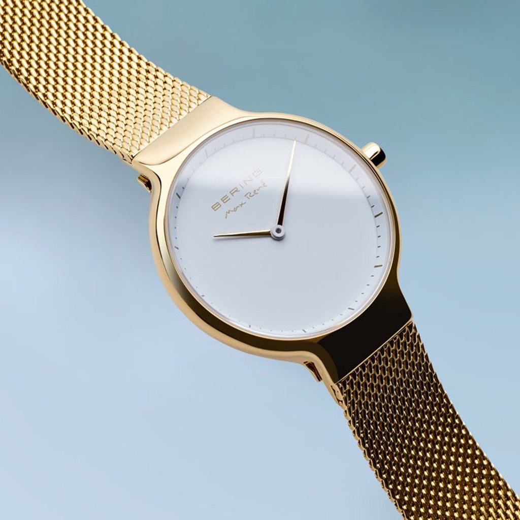 Bering Max René Polished Gold Mesh Watch