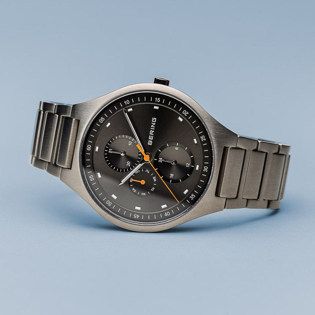 Bering Titanium Brushed Silver Link Watch