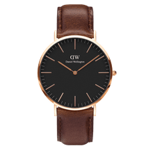 Load image into Gallery viewer, Daniel Wellington Classic 40 Bristol Rose Gold &amp; Black Watch