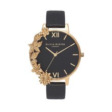 Load image into Gallery viewer, Olivia Burton Case Cuffs Gold Dial Black Watch - Gold