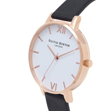 Load image into Gallery viewer, Olivia Burton Big Dial White Dial Black Leather Watch