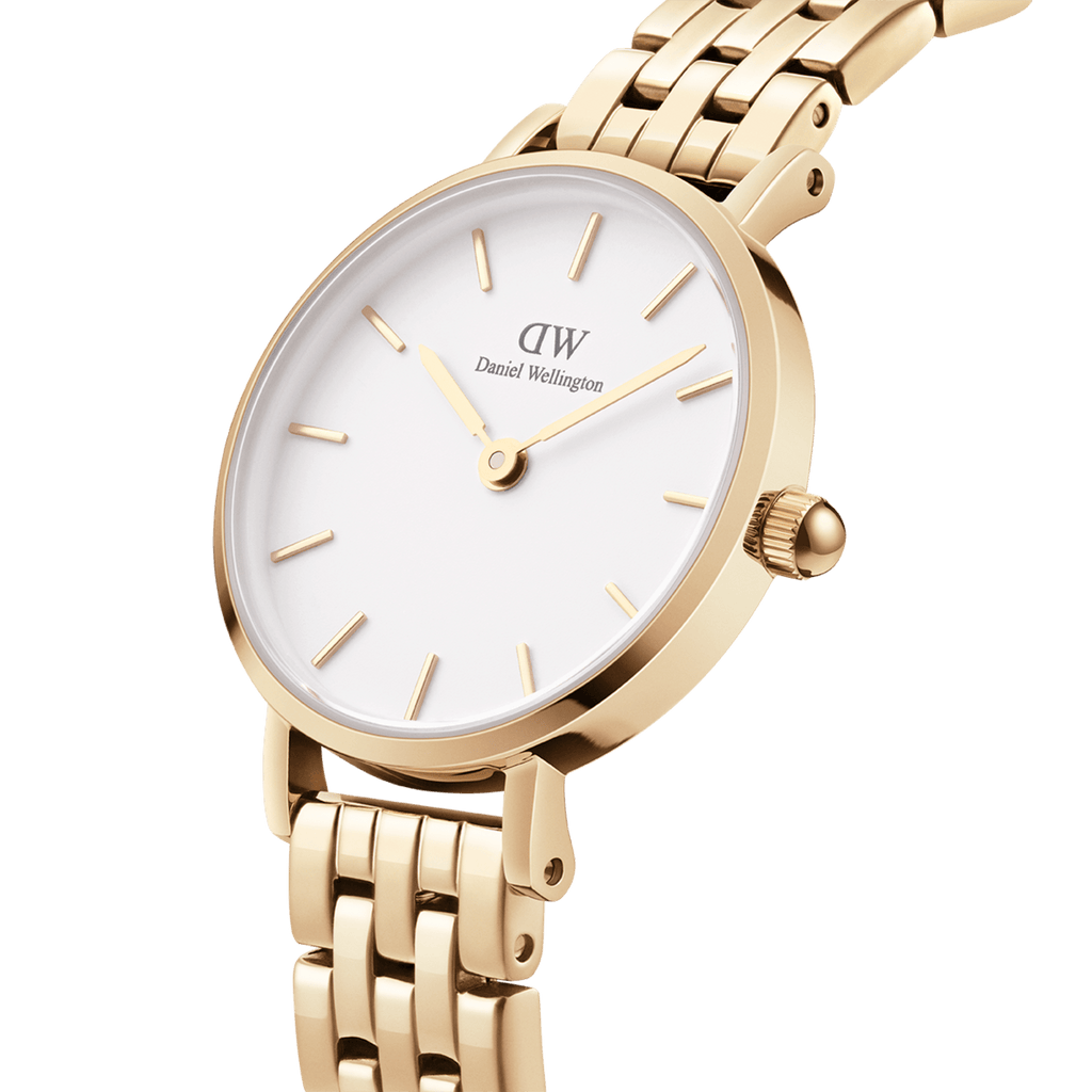 Daniel Wellington Petite 28 5-Link Gold & White Watch