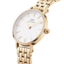 Load image into Gallery viewer, Daniel Wellington Petite 28 5-Link Gold &amp; White Watch