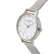 Load image into Gallery viewer, Olivia Burton White Dial Silver Mesh Watch - Silver