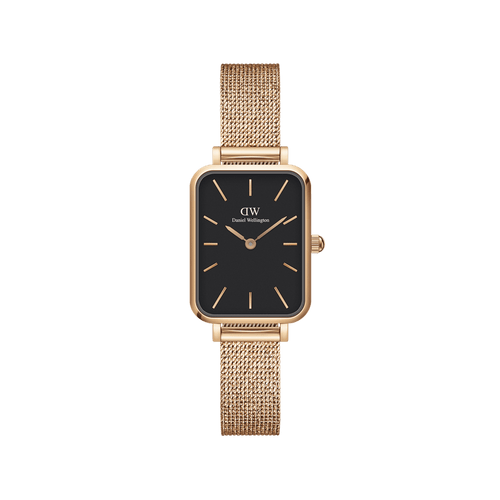 Quadro 20X26 Pressed Melrose Rose Gold & Black Watch