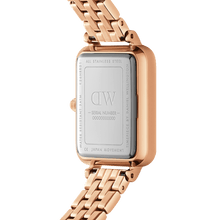 Load image into Gallery viewer, Daniel Wellington Quadro Lumine 20x26 5-Link Rose Gold &amp; Mother of Pearl Pink Watch