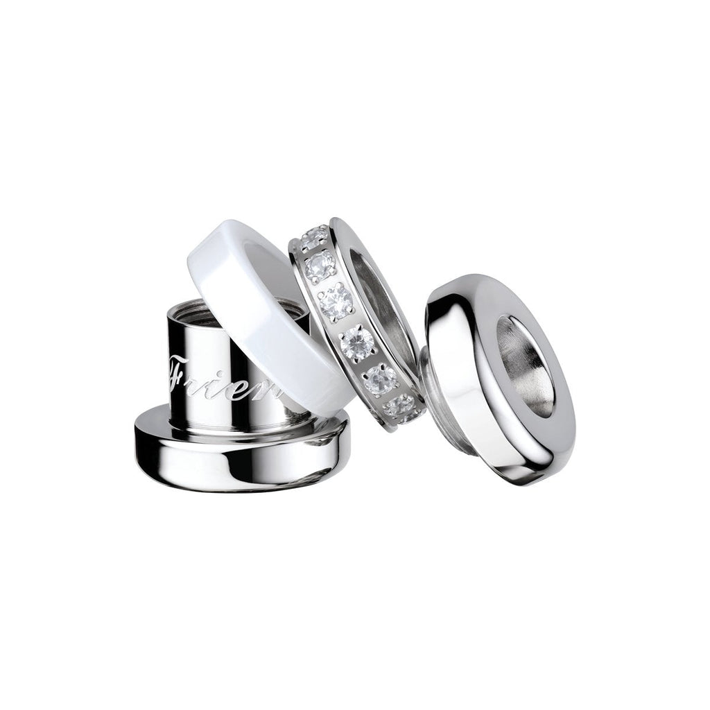 BERING Arctic Symphony Polished Silver Detachable Charm Set