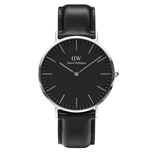Classic 40 Sheffield Silver & Black Watch
