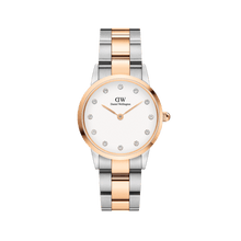 Load image into Gallery viewer, Daniel Wellington Iconic Link Lumine 32 Rose Gold &amp; Silver White Watch