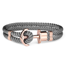 Load image into Gallery viewer, Paul Hewitt Phrep Nylon Rose Gold / Grey Bracelet - L