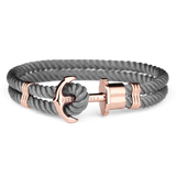 Paul Hewitt Phrep Nylon Rose Gold / Grey Bracelet - L