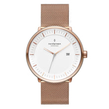 Load image into Gallery viewer, Nordgreen Women's Philosopher 36mm Rose Gold Mesh Watch
