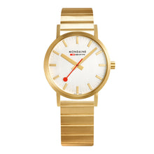 Load image into Gallery viewer, Mondaine Official Classic 36mm Golden Stainless Steel watch front