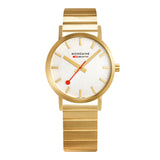 Mondaine Official Classic 36mm Golden Stainless Steel watch