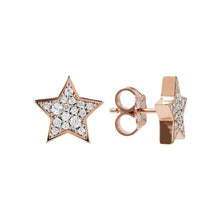 Load image into Gallery viewer, Bronzallure Pav&egrave; Star Earrings