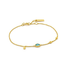 Load image into Gallery viewer, Ania Haie Turquoise Discs Bracelet - Gold