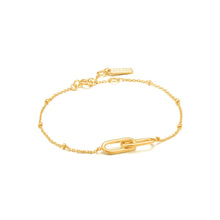 Load image into Gallery viewer, Ania Haie Beaded Chain Link Bracelet  - Gold