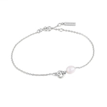 Load image into Gallery viewer, Ania Haie Silver Pearl Link Chain Bracelet