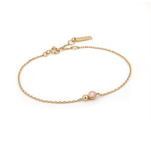 Load image into Gallery viewer, Ania Haie Gold Orb Rose Quartz Chain Bracelet