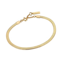 Load image into Gallery viewer, Ania Haie Gold Flat Snake Chain Bracelet