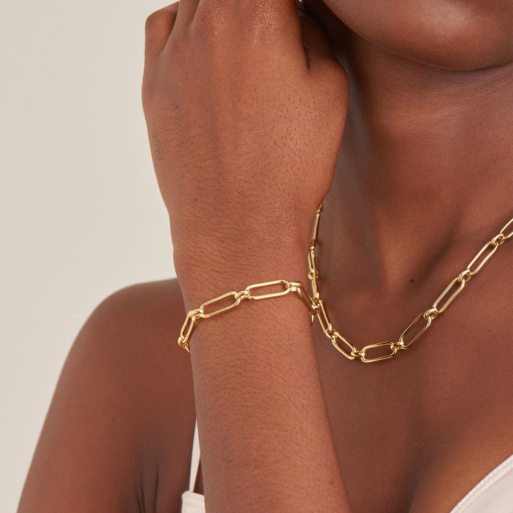 Ania Haie Gold Cable Connect Chunky Chain Bracelet