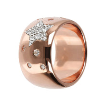 Load image into Gallery viewer, Bronzallure Band Ring with Star Cubic Zirconia