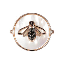 Load image into Gallery viewer, Bronzallure Bee Ring Mother of Pearl