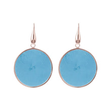 Load image into Gallery viewer, Bronzallure Big Disc Earrings With Natural Stones