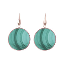 Load image into Gallery viewer, Bronzallure Big Disc Earrings With Natural Stones