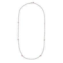 Load image into Gallery viewer, Bronzallure Black Spinel And Rose Pearl Long Necklace