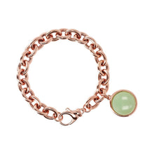 Load image into Gallery viewer, Bronzallure Cabochon Cut Genuine Gemstone Chain Bracelet